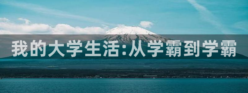 新航娱乐官网：我的大学生活:从学霸到学霸