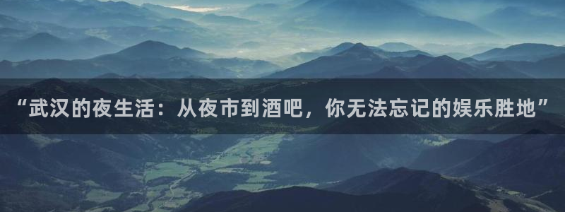 新航娱乐注册：“武汉的夜生活：从夜市到酒吧，你无法忘记的娱乐胜地”
